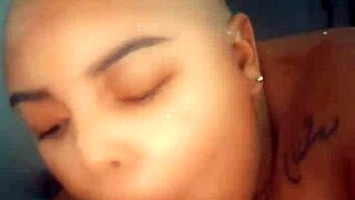 ebony bbw with tattoo enjoys morning fucking in bed