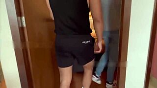 I watch the mexican twink teen giv his ass bareback for betta grades