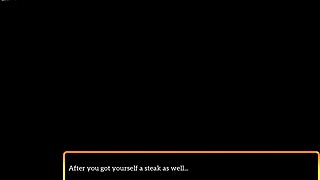 in my new family, the redhead teen interacts with cartoon amateurs