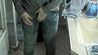 Solo Cock Play from Pants to Massive Cumshot on Webcam