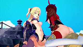 Genshin Impact Archer Girls in Uncensored 3D Hentai 4K 60FPS