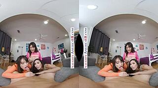 Naughty America - Brooklyn, Gianna, and Liv Wild in VR Dorm Fun