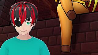 getting sucked near my oblivious girlfriend in hornycraft parody fun