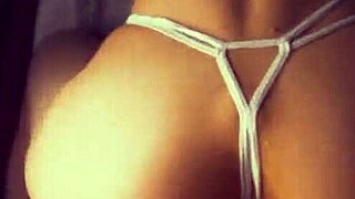 skinny chick with big ass takes double cum in pussy and butt