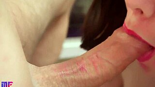 Sensual sloppy sucking with close-up cum action