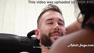 Ebony masseuse caught masturbating!