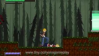 wow, cute blonde in wild hentai sex game action!