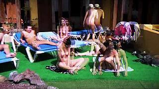 Public adventure as a hot teen with big ass gets facial cumshot