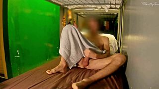 hey, wanna join me for a hostel bathroom handjob in shared room?