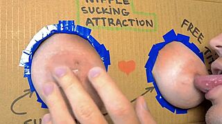 Natural tits bouncing while being sucked and fucked