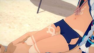 sunshine mualani shines in wild genshin impact 3d cartoon action