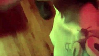 bound girlfriend gives intense blowjob