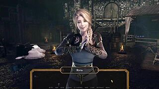 fucking hot babe in the castle tower with big boobs