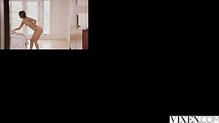 vixen model seducing designer with deepthroat and riding