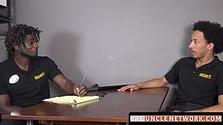 Wow! Muscle Security Officer Bareback Pounds Gay Guy After Hot Blowjob