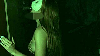 wife sucks big black cock through glory hole