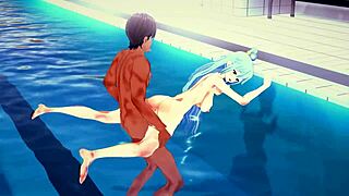 Konosuba aqua gives paizuri and creampie sex to teen babe