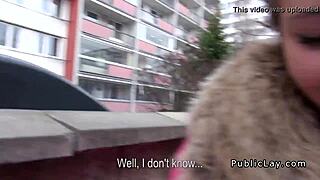 Natural Euro Amateur Couple Sucks And Fucks Monster Cock In Public POV