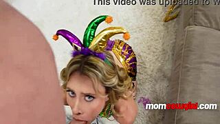 Stepmom's Mardi Gras Cowgirl Release with Flashing and Riding!