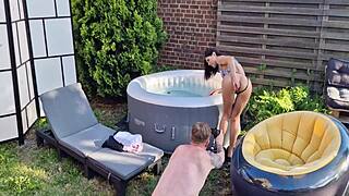 yo, check gratis jadilica’s outdoor solo anal show backstage