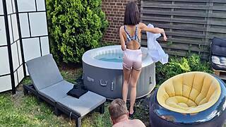 yo, check gratis jadilica’s outdoor solo anal show backstage