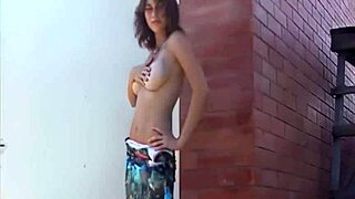 18-Year-Old Tamara Gets Topless Outdoors