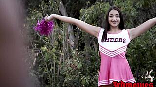 Cheerleader Teen Pussy Nailed Hard in Interracial Doggystyle Action