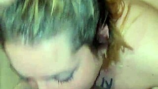 blonde amateur deepthroats and squirts during anal sex