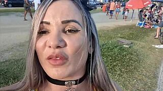 Met this hot Latina at Carnaval, took her home to dive into her gaping clit.