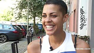 Ersties Daisy, Novelty Baker, Masturbates Bent Over with Shaved Pussy Close-Up.