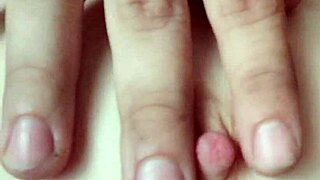 Teen gets close up pulsing creampie orgasm with natural tits.