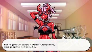 I got a wild sucubus blowjob at Lewd Gym on day one!