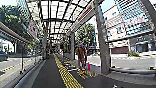 wearing skirt and thong, hopped on metrobus looking for some fun in mexico