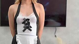 the new maid didnt do good so i made her work her holes and cum in mouth