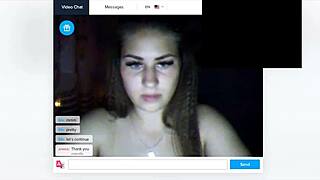 Young blonde Tannya and chubby girl Annica in a webcam striptease show