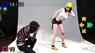 Girlfriend Helps With Man In Game