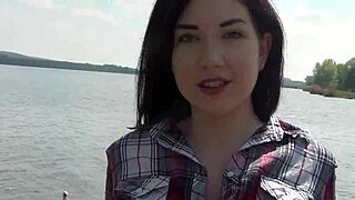 Wow, check this Czech beauty flashing her pussy in public streets!