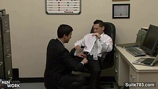 Oh yeah, horny gay workers sucking and fucking monster cocks in the office!