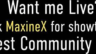 Maxine X Boldly Rides Huge Cock With Her Big Ass Bent Over, Tits Bouncing Intensely