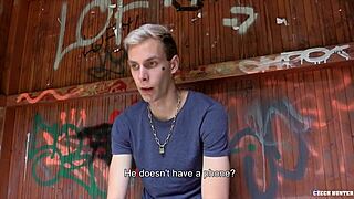 yo, david got cash for first-time gay anal and blowjob, wild stuff!