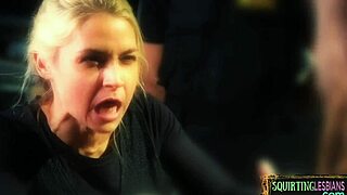 Military Mistress Commands Lesbian Licking in Prison Storyline