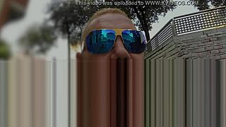 He scores a sneaky outdoor blowjob, then brings her home for intense pounding