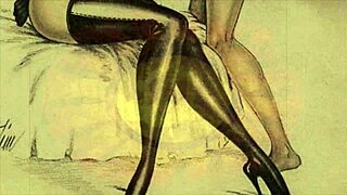 Wow, vintage erotic drawings that tease the senses!
