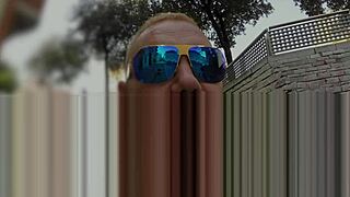 He scores a sneaky outdoor blowjob, then brings her home for intense pounding