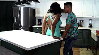 voluptuous ebony craves wild gangbang with two huge bbc