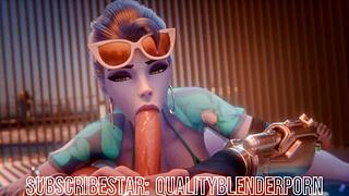 Hey, Widow, wanna deepthroat this cock on the beach until you swallow it all?