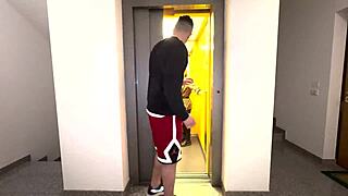 Amateur Actress MEETS Fan in ELEVATOR and FUCKS Him - Italian Dialogues Roleplay