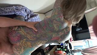 i got so horny seeing rin's naked tattooed body, sucked her nipples and neck, deep kissed, licked her erect dick cutely.