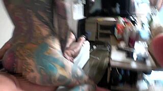 i got so horny seeing rin's naked tattooed body, sucked her nipples and neck, deep kissed, licked her erect dick cutely.