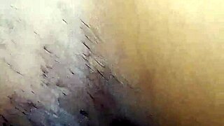 Ebony Brunette Spreading Tight Pussy In Bedroom With Big Ass And Curly Hair